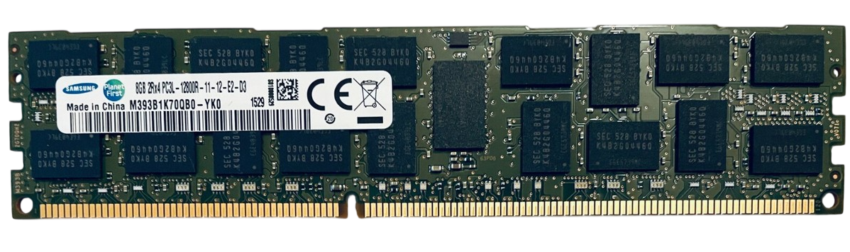 Samsung 8GB DDR3 1600MHz ECC RDIMM Sunucu RAM (M393B1K70QB0-YKO)