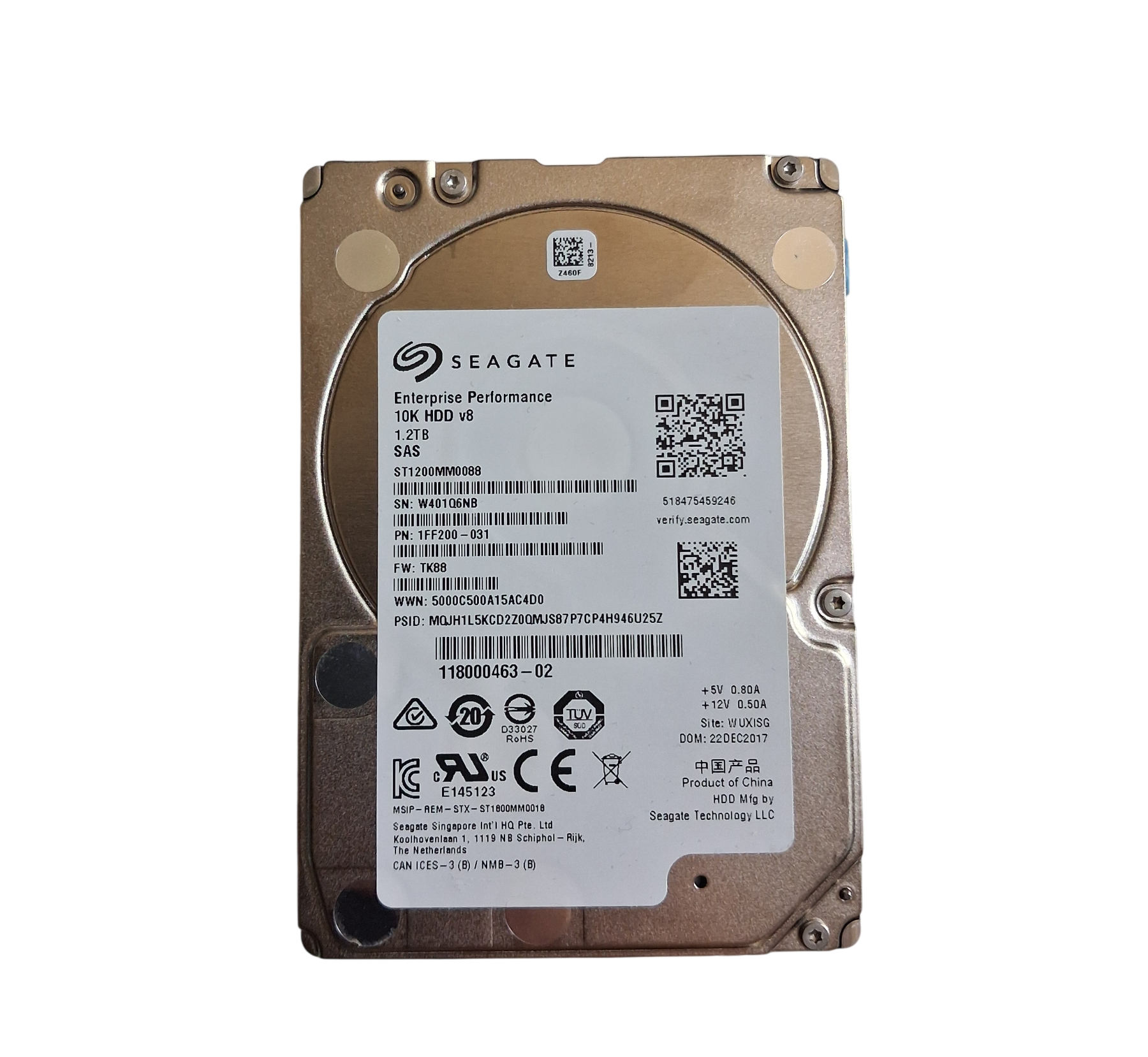Seagate 1.2TB 10K SAS Enterprise HDD (ST1200MM0088)