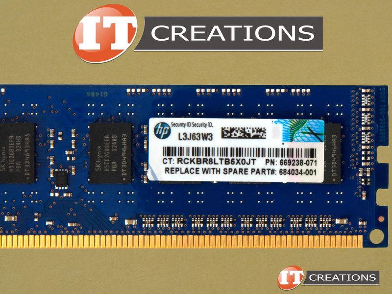 Kingston 4GB DDR3 1600MHz ECC UDIMM Sunucu RAM (HP669238-071-HYE)