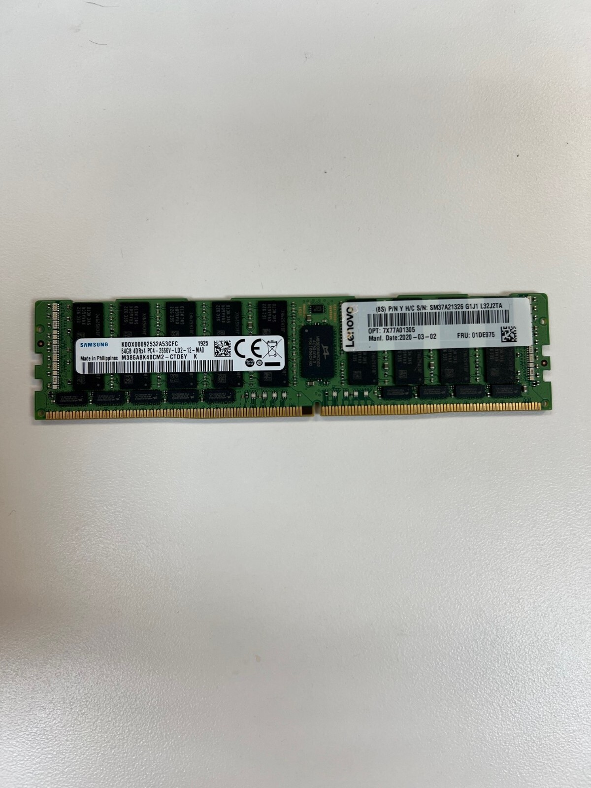 Samsung 64GB DDR4 2666MHz ECC Sunucu RAM (M386A8K40CM2-CTD7Y K)