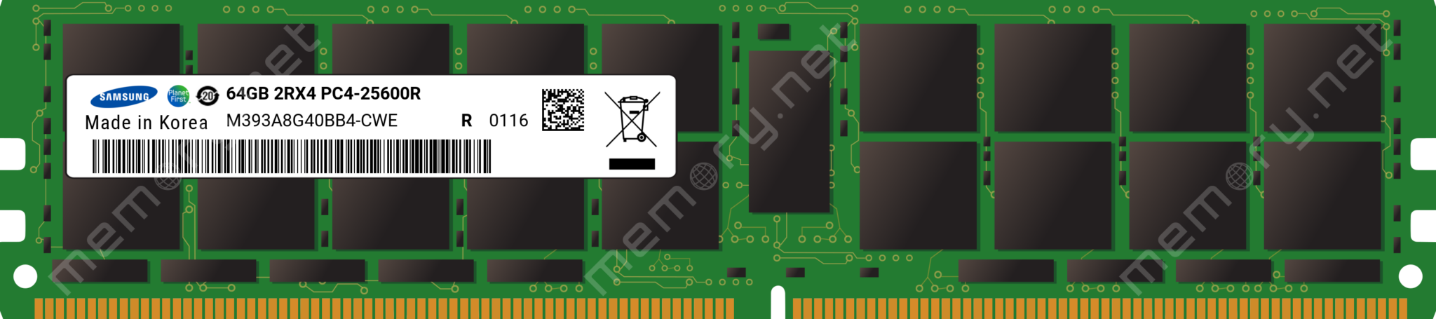 Samsung 64GB DDR4 3200MHz ECC Sunucu RAM (M393A8G40AB2-CWECO S)